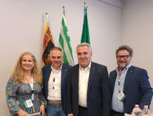 Massimiliano Paglini, secondo da sinistra, con il segretario nazionale Sbarra e la nuova segreteria