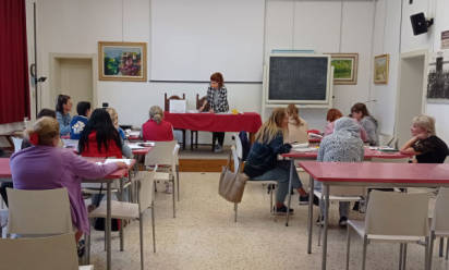 La scuola di italiano per le profughe ucraine a Crocetta del Montello