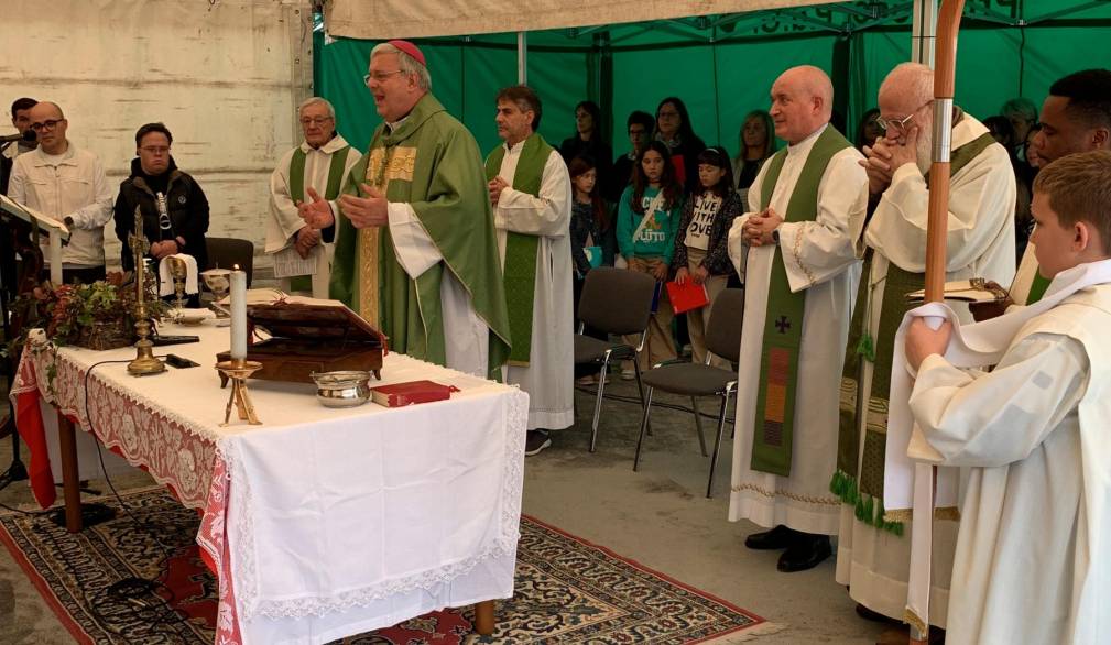 Messa presieduta dal vescovo di Treviso Michele Tomasi in occasione dell’inaugurazione della nuova ala