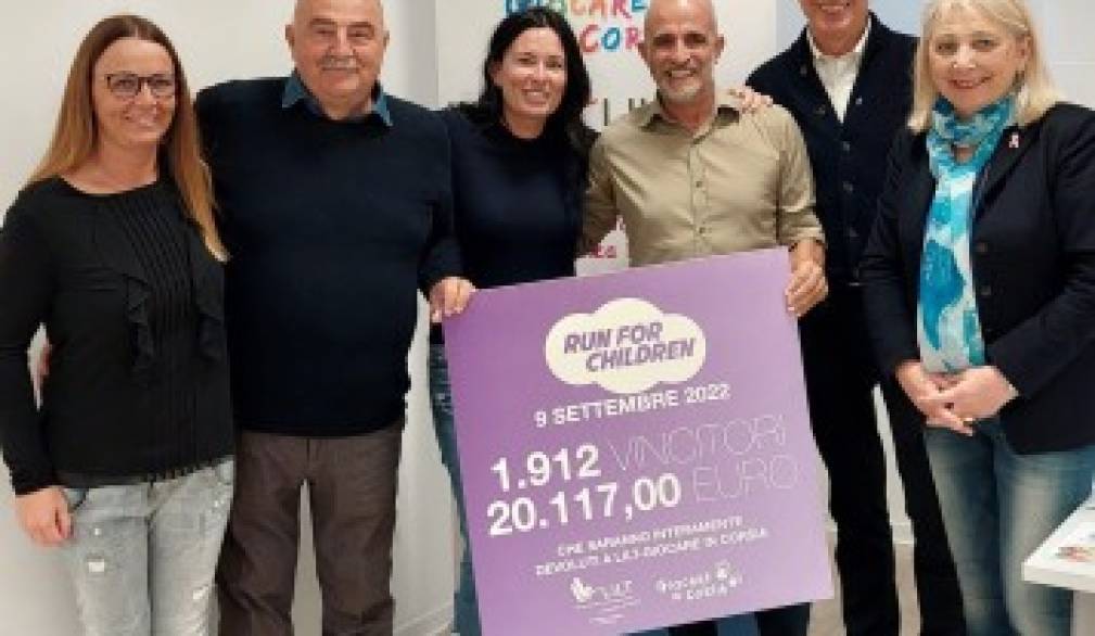 &quot;Run for Children&quot;, donazione da record per &quot;Giocare in corsia&quot;