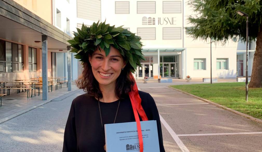 Marta maggio il giorno della laurea in Scienze dell’educazione e pedagogiche