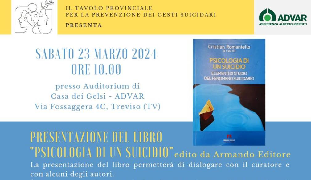 Psicologia di un suicidio, presentazione libro