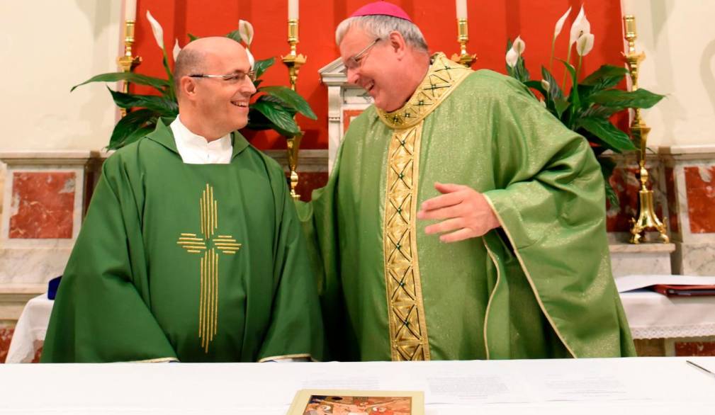 Mons. Bosa con il vescovo Michele Tomasi (foto Bonaldo)