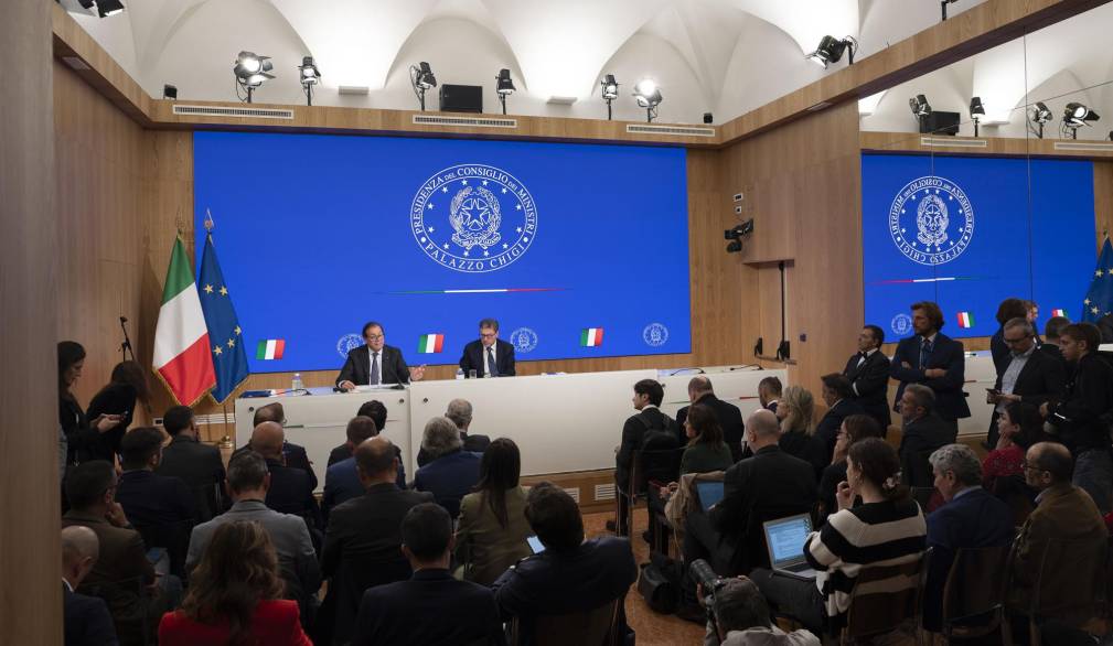 Conferenza stampa del ministro Giancarlo Giorgetti