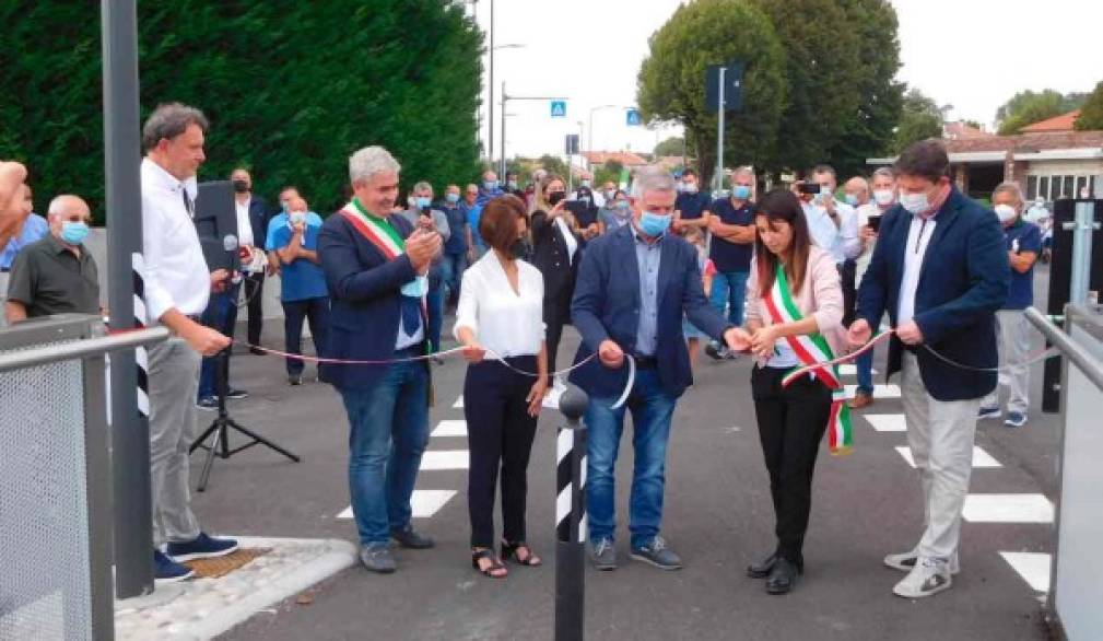 Mignagola: inaugurata la pista ciclabile verso Olmi