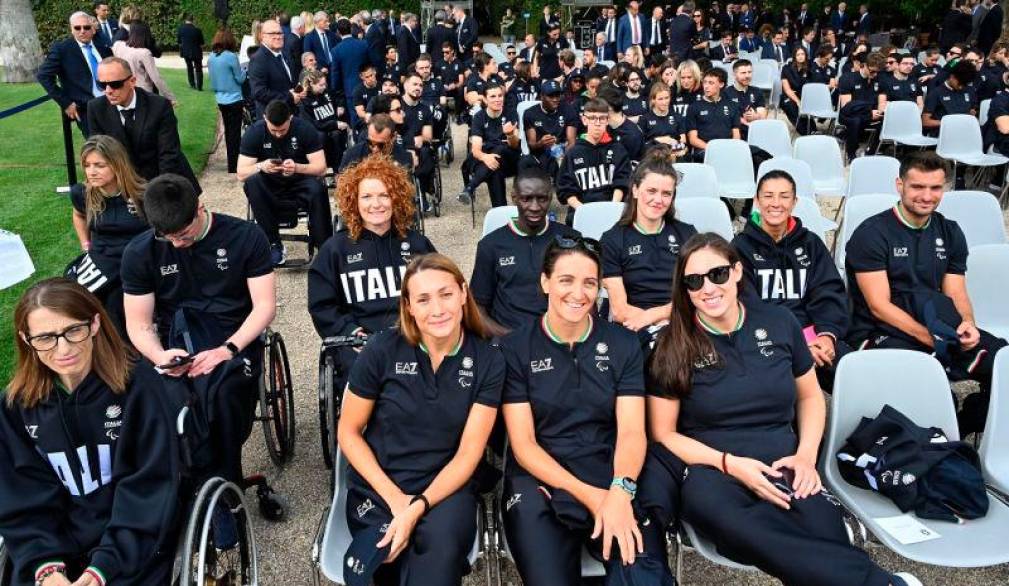 Cerimonia di consegna della bandiera paralimpica, foto del Comitato italiano paralimpico