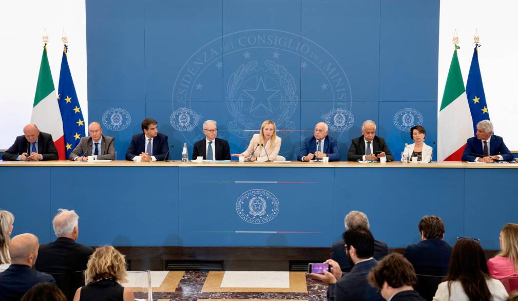 Conferenza stampa dopo il Consiglio dei ministri che ha approvato il cosiddetto decreto Caivano - Foto: Presidenza del Consiglio dei Ministri