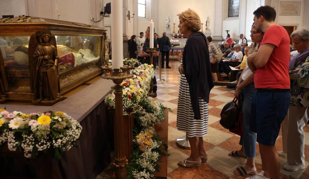 Peregrinatio corporis di san Pio X: messa con patriarca di Venezia Francesco Moraglia, in Cattedrale