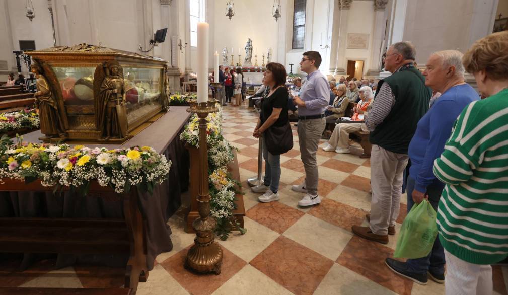 Peregrinatio corporis di san Pio X: messa con patriarca di Venezia Francesco Moraglia, in Cattedrale