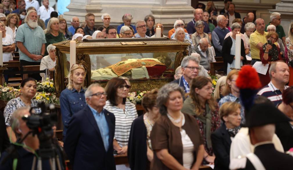 Peregrinatio corporis di san Pio X: messa con patriarca di Venezia Francesco Moraglia, in Cattedrale