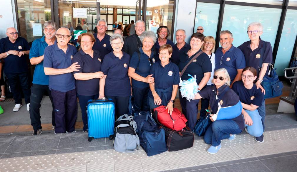 I pellegrini trevigiani diretti a Lourdes partono dalla stazione