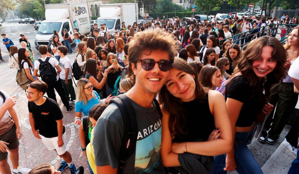 Primo giorno di scuola negli istituti superiori di Treviso - FotoFilm