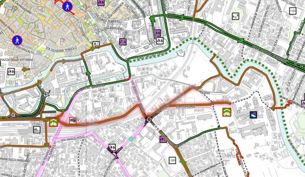 Il Comune di Treviso ha presentato un progetto per il collegamento ciclabile con l’ospedale