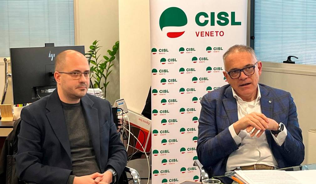 Da sinistra, Francesco Peron e il segretario della Cisl del Veneto Massimiliano Paglini