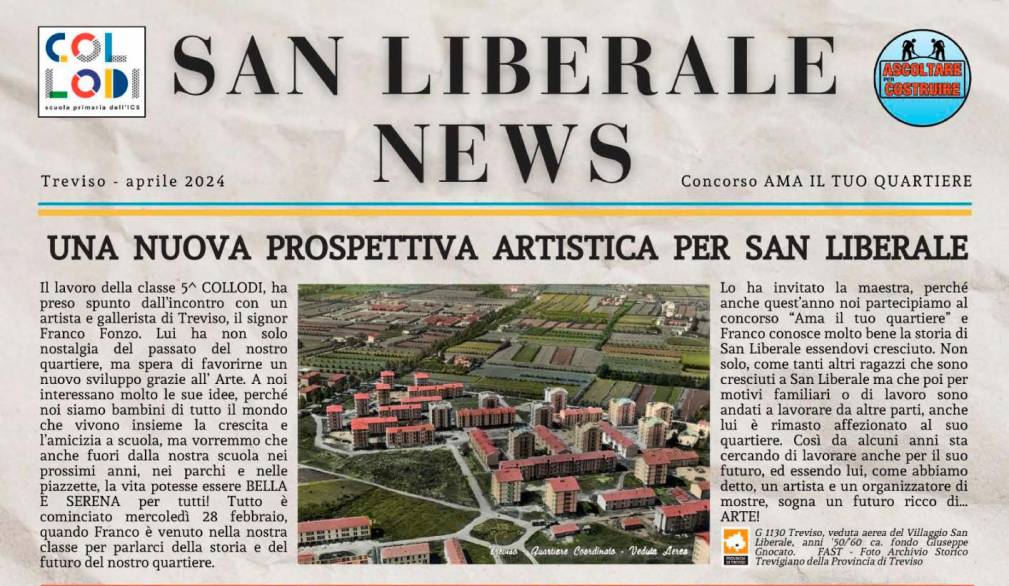 Arte e storia nel giornalino degli alunni di San Liberale