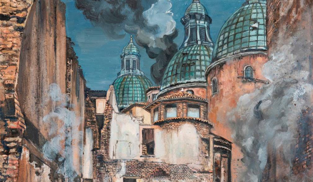 La città distrutta nei dipinti di Nadia Soligo