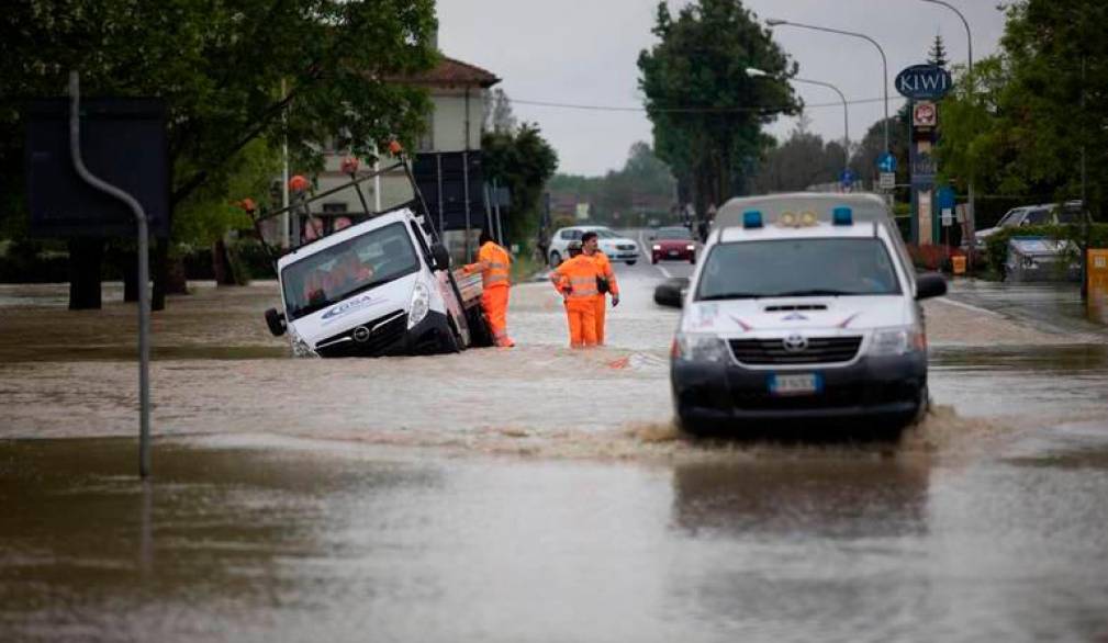 Alluvione in Romagna (foto Ansa-Sir)