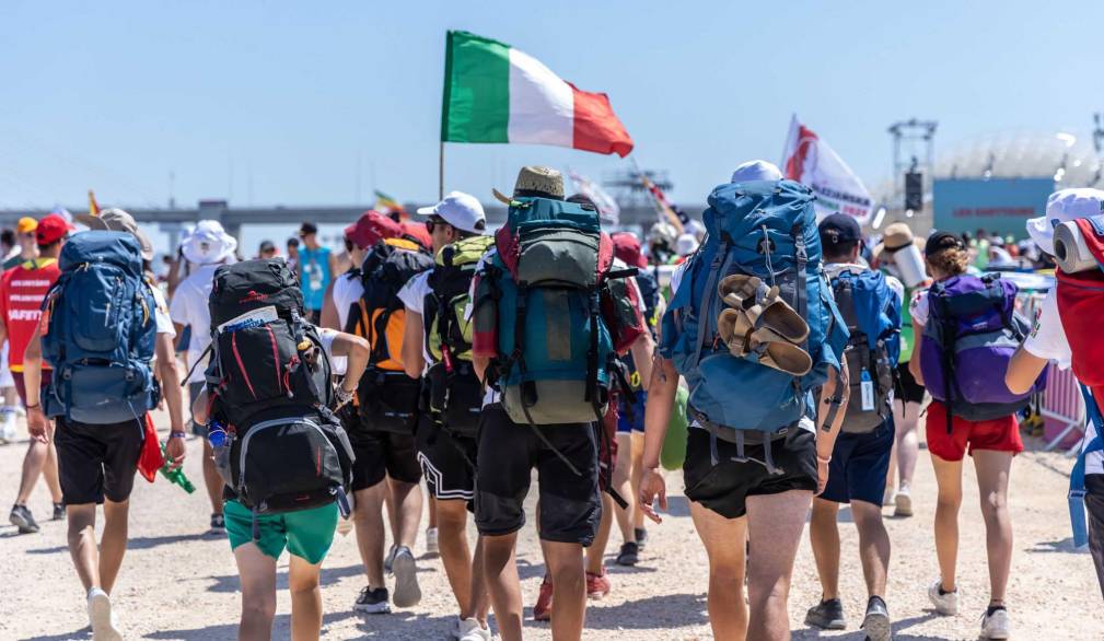 Lisbona, 05.08.2023. Giornata Mondiale della GioventÃ¹. GMG Lisbona 2023. La veglia di preghiera presieduta da Papa Francesco al parco Tejo.