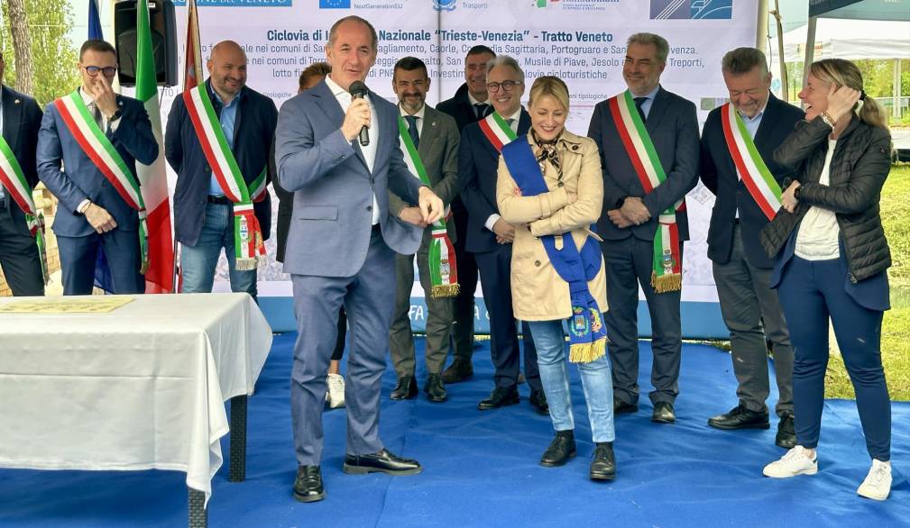 Luca Zaia all’inaugurazione dei lavori