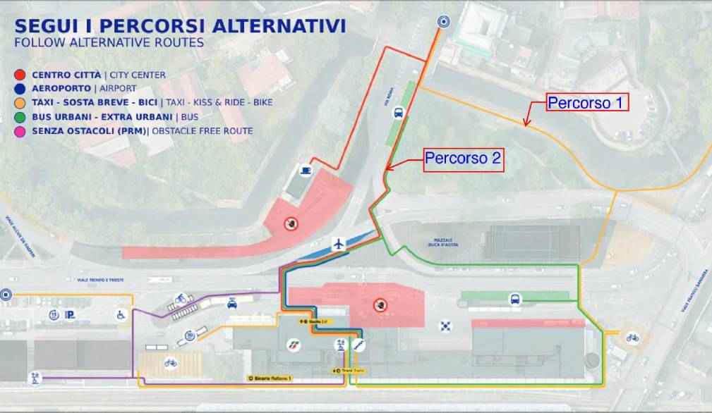 Cantiere in stazione a Treviso, da lunedì sottopasso chiuso