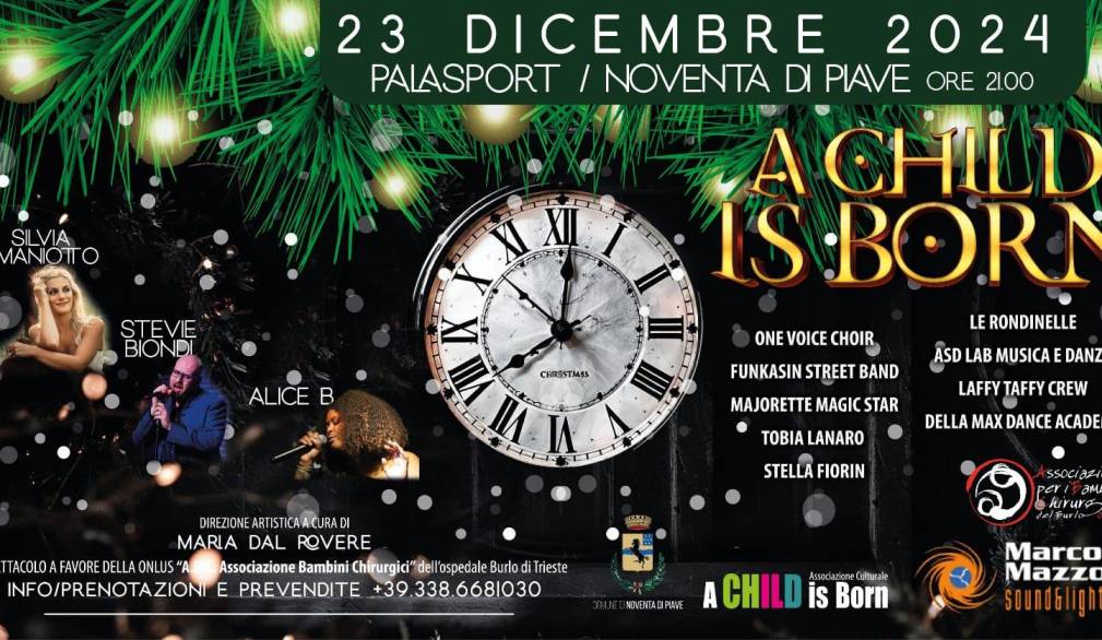 Noventa: evento di beneficenza “A child is born”