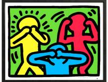 ﻿Keith Haring “See No Evil Hear No Evil Speak No Evil” 1989, litografia