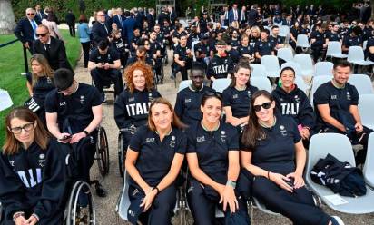 Cerimonia di consegna della bandiera paralimpica, foto del Comitato italiano paralimpico