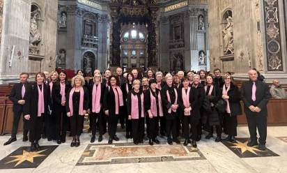 Il coro parrocchiale di Onigo ha cantato a San Pietro