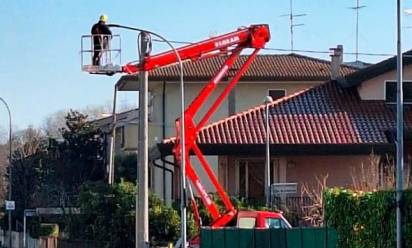 San Donà illuminata dai led