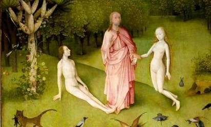 Hieronymus Bosch “Il giardino dell’Eden”, pannello di sinistra del “Trittico delle delizie” - 1480-1490 circa, Museo del Prado - Madrid