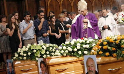 Funerali a Pieve di Soligo per le quattro vittime di Refrontolo